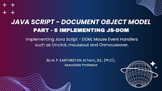 JavaScript DOM Tutorial (Part 6) | Implementing Complete JS-DOM Functionality