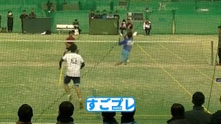 すごプレソフトテニス　高校近畿インドア2017　男子　決勝戦　阪本・北本（高田商業高校）ー山根・根本（高田商業高校）