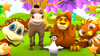 Learn Farm Animals and Animals Sounds | Nursery Rhymes & Kids Songs