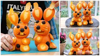 How To Make Rabbit From Orange | Fruit Decoration Idea rabbit year 2023