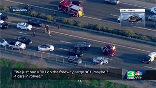 Multi-car crash involving stolen vehicle temporarily shuts down I-80 westbound lanes