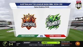 🔴 Live: Perth Scorchers Vs Sydney Thunder | Live Scores \u0026 Commentary | Big Bash League – BBL 2025