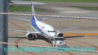 ANA737-500　福岡空港プッシュバック風景