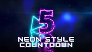 Neon Style Countdown After Effects Template 5 Seconds Timer | Pikbest.com