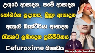 උගුරේ අසාදන, කෝඨරක ප්‍රදාහය, මුත්‍ර ආසාදන සදහා ලොකු කුඩා සැමදෙනාටම භාවිත කරන Cefuroxime ප්‍රතිජිවකය