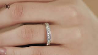 1.75 carat eternity ring (full set) in white gold with princess diamonds