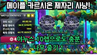 메이플 엔버+전직업, 카르시온 제자리사냥!! 줄기1. (새벽, 야누스 10렙)  마릿수 1800후반+