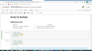 #Python#Shorts :Sort() Vs Sorted() | English