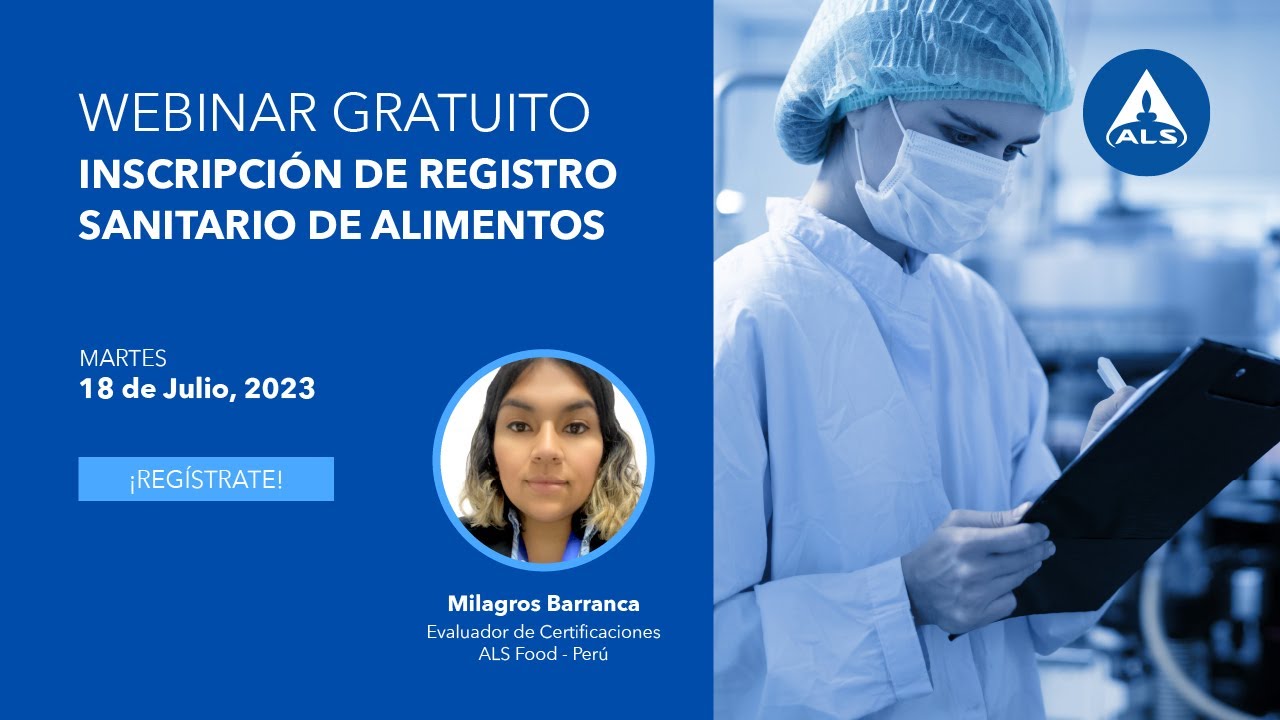 Webinar ALS: Inscripción De Registro Sanitario De Alimentos - YouTube