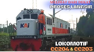 PROSES LANGSIR LOKOMOTIF KERETA API YANG BERDINAS DI STASIUN SOLO BALAPAN