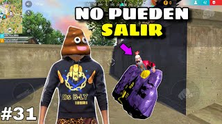 Poniendo PARED GLOO a JUGADORES en FREE FIRE #31 (Me pongo en la puerta)