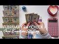 February 2023 Budget | Cash Envelope and Sinking Fund Stuffing | Paycheck 1 | 23 Year Old Budgeter