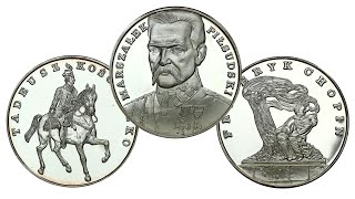 III RP. 200.000 złotych 1990 J.Piłsudski + T.Kościuszko + F.Chopin Duży Tryptyk | Aukcja 32 Niemczyk