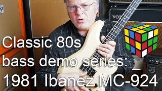 1981 Ibanez Musician MC-924 active bass in polar white - demo/review by Scott Whitley