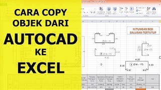 Tutorial cara copy objek dari autocad ke excel dan powerpoint