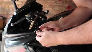 How To Install Bar Ends on Suzuki GSXR 600 K6 2006 - (Oxford Bar Ends)