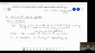 Intro to Quantum Computation: Lecture 11 - Grover search and approximate counting (UPB 2020)