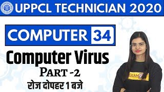 UPPCL TECHNICIAN || COMPUTER || By Preeti Ma'am || Class 34 || Computer Virus Part -2