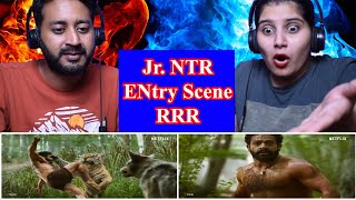 Jr. NTR Entry Scene Reaction | RRR Tiger Scene | RRR Best Scene | S. S. Rajamouli | Couple Reacts