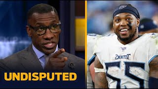 UNDISPUTED | Shannon reacts Derrick Henry's stiff-arm highlights Titans 42-16 blowout win over Bills