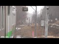 降りしきる雪（4k）♬。函館本線赤井川駅。