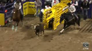 Rowdy Parrott Wins Second Round of NFR With 3.6-Second Run