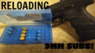 9mm SUBSONIC RELOADING reloading powder testing part 2