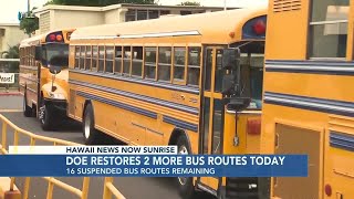 HIDOE restores 2 school bus routes