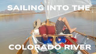 Sail into the Colorado River on a homemade wooden boat