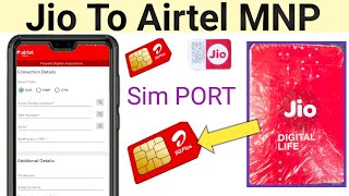 Jio Sim Ko Airtel Me MNP Kaise Kare | Jio Sim Ko Airtel Me Port Kaise kare 2025 | Jio to Airtel MNP