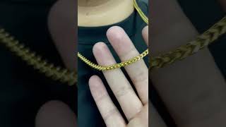 Golden Foxtail Chain Necklace For Men