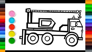 How to Draw Crane Drawing | Crane Drawing, painting and coloring for kids & Toddlers |
