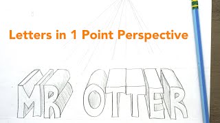 How to Draw Letters in 1 Point Perspective