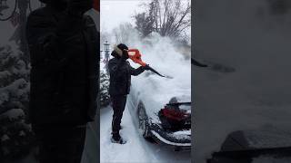 캐나다 자동차 눈 치우기 | Touchless Car Snow Removal #satisfying