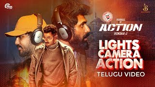 Lights Camera Action Telugu Video | Action | Vishal | Hiphop Tamizha, Rana Daggubati | Sundar.C