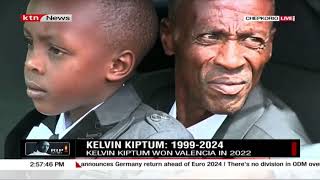 Athlete Kelvin Kiptum's casket heads to the burial ground