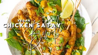 Vegan Chicken Satay Bowls with Curry Peanut Sauce | This Savory Vegan