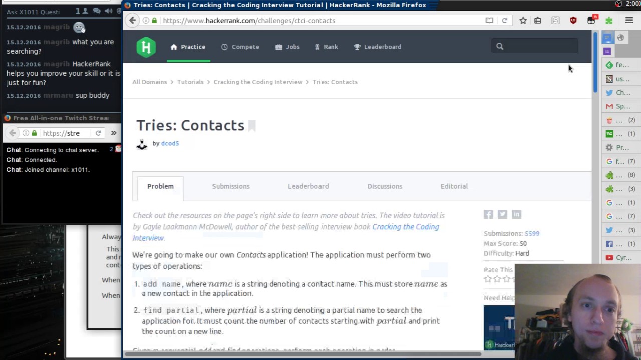 HackerRank Cracking The Coding Interview Challenge - "Tries: Contacts ...