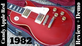 1982 Gibson Les Paul Standard Candy Apple Red Review + Demo