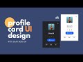 How to create Responsive Profile Card UI | HTML CSS JavaScript | #heresthecode #responsivewebsite