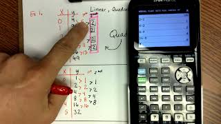 Determine if a Table is a Quadratic, Exponential or Linear Function