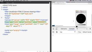 JavaScript Draw on HTML5 Canvas Element : Setup HTML Container