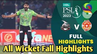 Match 16 Psl Highlights | Lahore Qalandars vs Islamabad United  All Wicket Fall Highlights