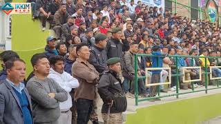 Crowd seen during CM Gold Cup Football tournament Played between GTA Xl \u0026 JHAPA XI at Jorethang.