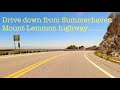 Drive down from Summerhaven I Mount Lemmon highway in 4k I Tucson Arizona