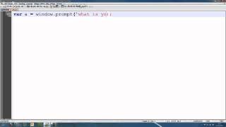 JavaScript Tutorial 4 - window prompt