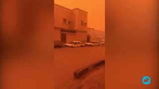 Torrential rains and sandstorm in Saudi Arabia