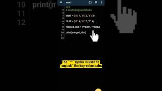 Python Tutorial: How to Merge Two Dictionaries with Dictionary Unpacking #yasirbhutta