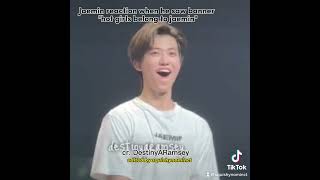 Reaction when they saw banner “hot girls belong to jaemin” #nomin