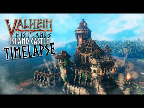 Valheim Mistlands -  MASSIVE Fantasy Castle Build  Timelapse